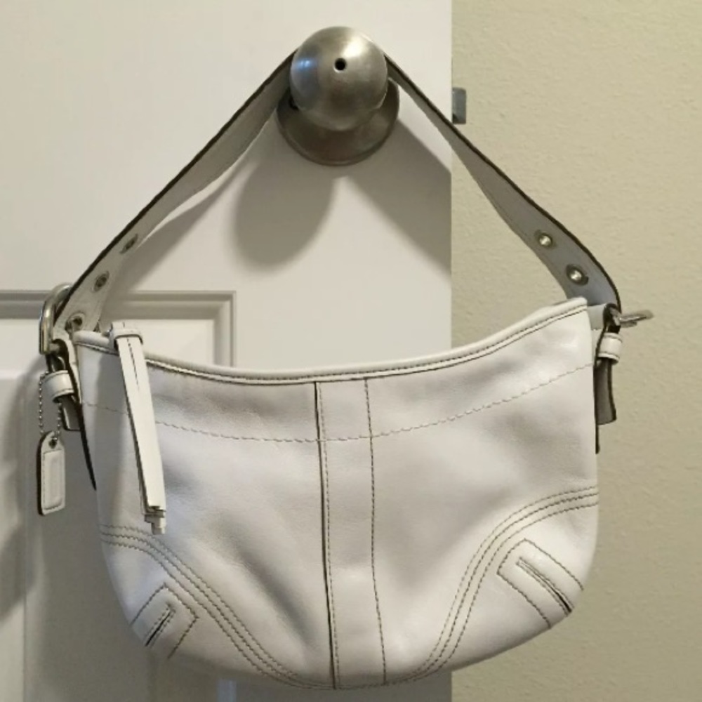 Coach Vanilla Small Hobo Tassel Bag